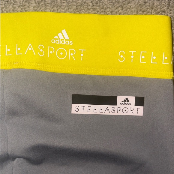 Adidas Stellasport Printed Sport Tights in Multicolored/ White/Bright Yellow - Picture 9 of 9